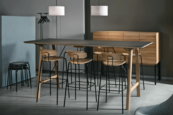 Okito Ply Bar, Sgabello da bar, Rovere Zeitraum